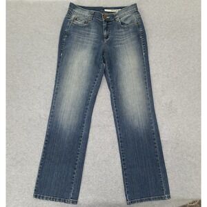 Y2K DKNY Jeans Women's 6 30x31 Stonewash Flap Pocket Straight‎ Leg Denim Casual